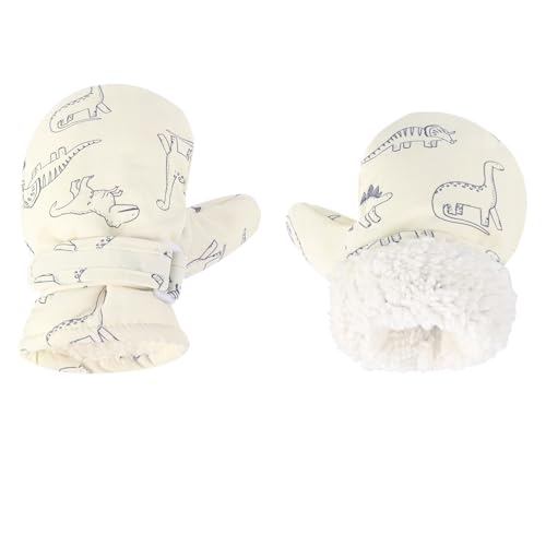 Weradau Fleece Lined Mittens for Baby Boys Girls,Baby Toddler Little Kids Winter Gloves Mittens (6-24 months Beige) - Image 1