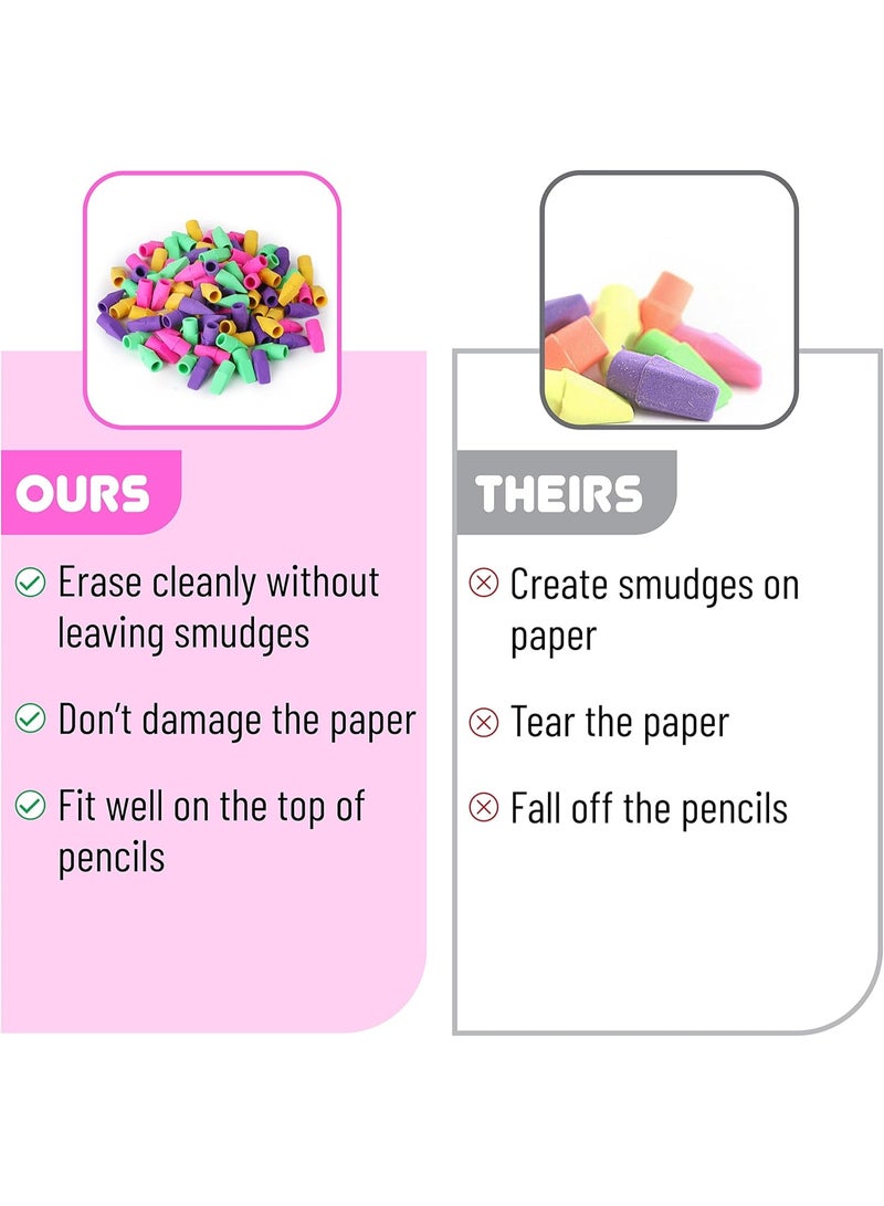 سونسر ممحاة للأقلام الرصاص، عبوة 120 قطعة، ممحاة لأطراف الأقلام الرصاص، أغطية ممحاة، أغطية لأطراف الأقلام الرصاص، ممحاة لأطراف الأقلام الرصاص - Image 3