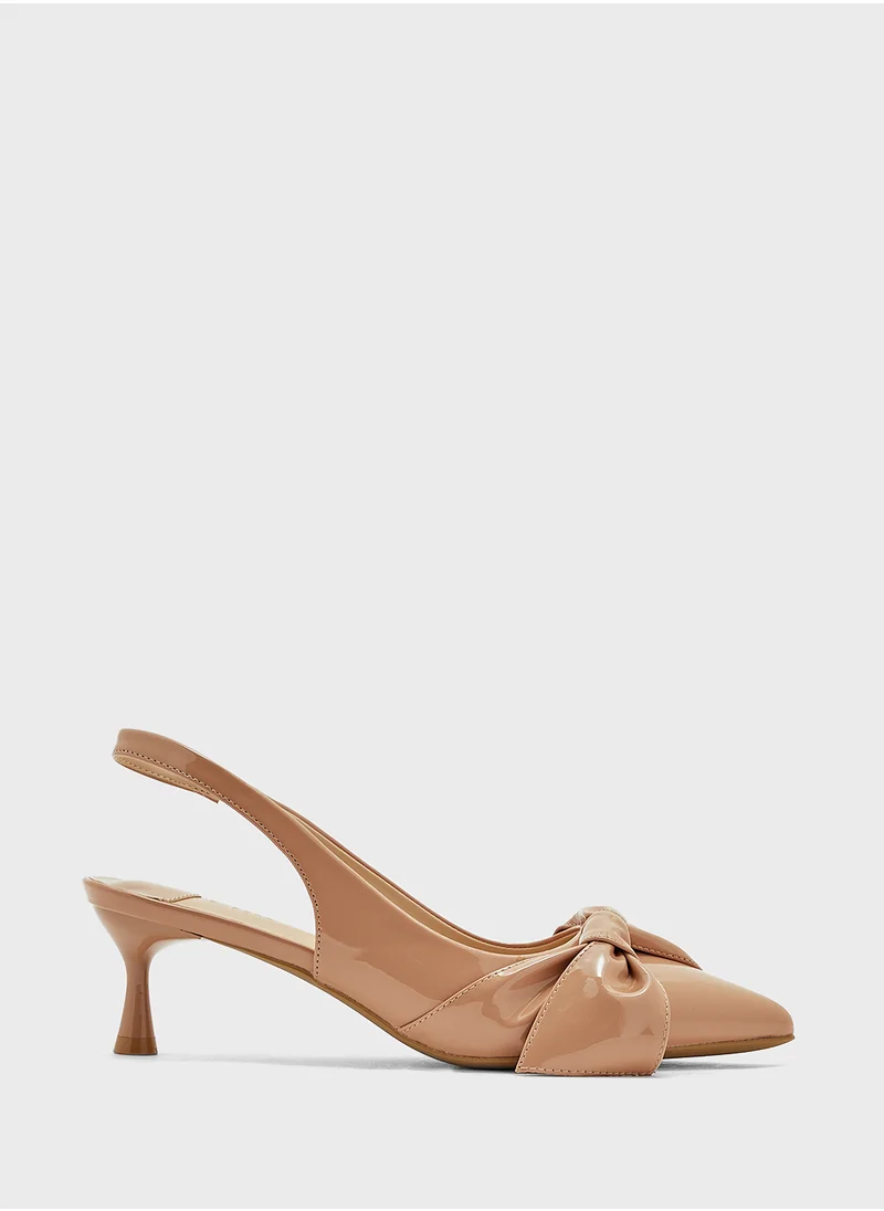 ELLA Bow Detail Sling Back Pump