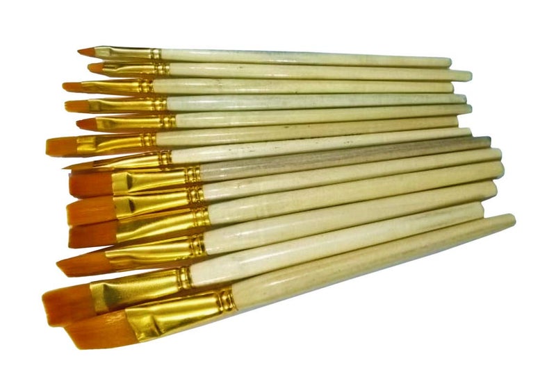 IMPRINT Painting Brushes -13 Flat Brushes Value Set(Brush from 0 to 12), Works Well with All Types of Colors - Image 2