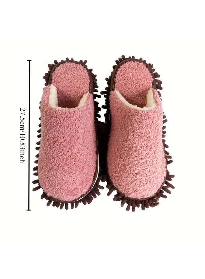 Blue House Cleaning Slippers with Removable Washable Mop Bottoms for Bedroom Bathroom Kitchen - Image 3