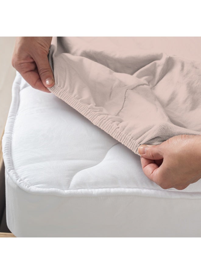 كولور سينس ملاءة سرير مفردة قطن بوليستر بلون وردي  سم - Image 4