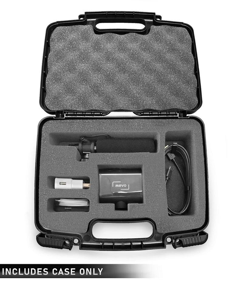 Casematix Hard Shell Camera Case Compatible with Mevo Start Live Streaming Camera, Shotgun Mic and Accessories in Custom Foam, Includes Carrying Case Only - Image 3