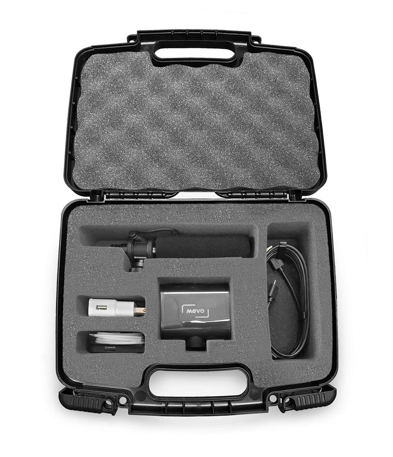 Casematix Hard Shell Camera Case Compatible with Mevo Start Live Streaming Camera, Shotgun Mic and Accessories in Custom Foam, Includes Carrying Case Only - Image 1