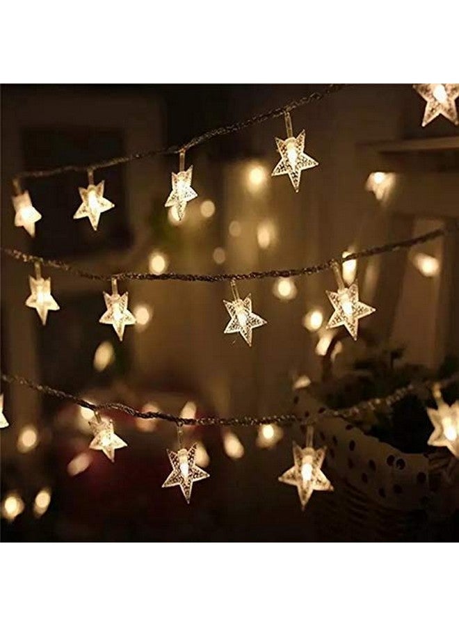 Desidiya® 16 Star String Lights for Indoor Outdoor Decoration (Small Star-3 Meter, Yellow) - Image 1