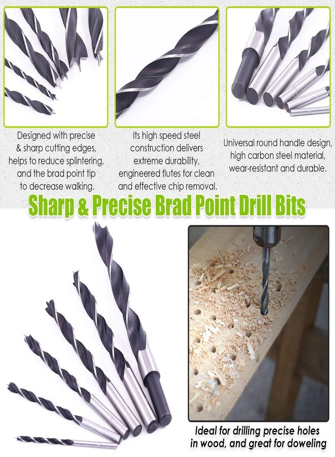 كياديك مجموعة رؤوس مثقاب مركزية من كيديك، مكونة من 26 قطعة، رؤوس مثقاب بقطر 1/8-1/2 بوصة، رؤوس تحديد عمق الحفر 3/4-16 مم، دبابيس تثبيت مركزية بقطر 1/4-1/2 بوصة، رؤوس مثقاب براد بوينت لأعمال النجارة - Image 3