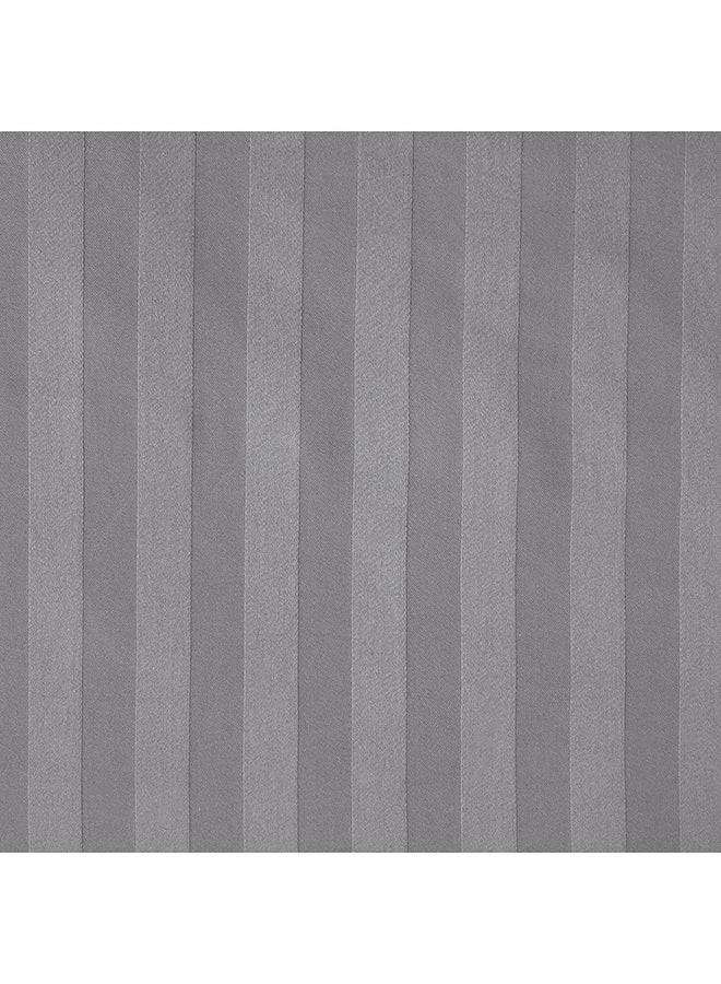 HOTEL COLLECTION Stripe Single Dark Grey Duvet Cover set with Single Pillow Case 160x220 cm - Image 4