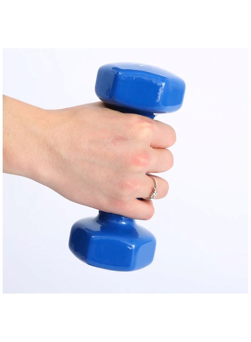 Huitich 7KG Neoprene Dumbbells Blue  - Image 2