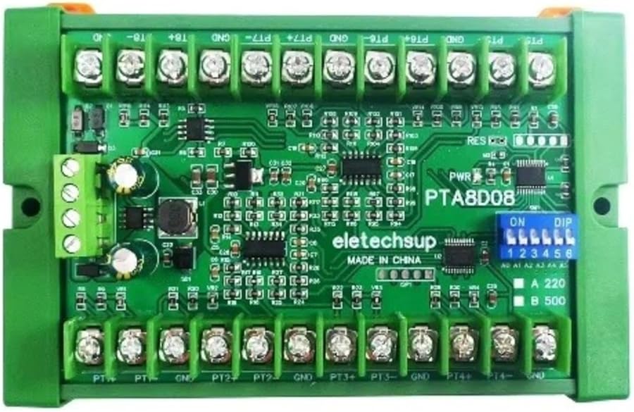 Generic Rtu Generic 8 Channel Modbus RTU RS485 PT100 RTD Temperature Sensor Module ...