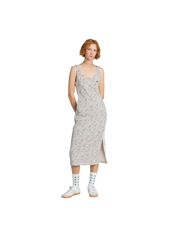 adidas Originals ADIDAS ORIGINALS X LIBERTY LONDON BODYCON 3 STRIPE MAXI DRESS