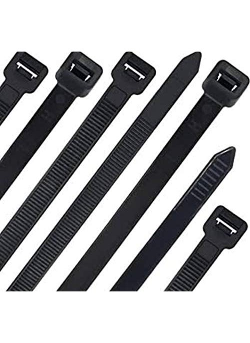 KROXX KROXX Premium 16 Inch 400 MM x 50 MM Width Self Locking Ultra Strong 20 kg of Holding Capacity Wire Zip Ties Heavy Duty Nylon Fastener Organizer Cable Ties Pack of 50 Black  - Image 5