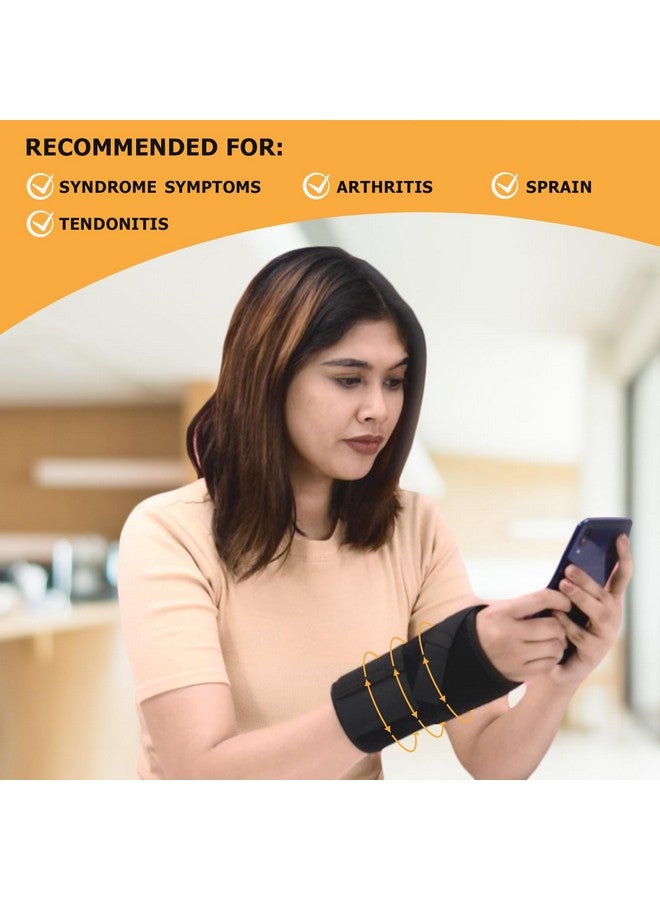 Relief Carpal Tunnel Wrist Brace - Black (Right) - Image 4