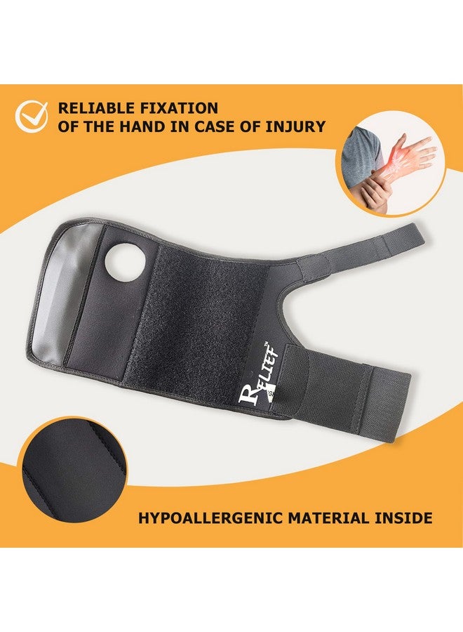 Relief Carpal Tunnel Wrist Brace - Black (Right) - Image 5