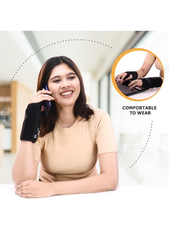 Relief Carpal Tunnel Wrist Brace - Black (Right) - Image 2