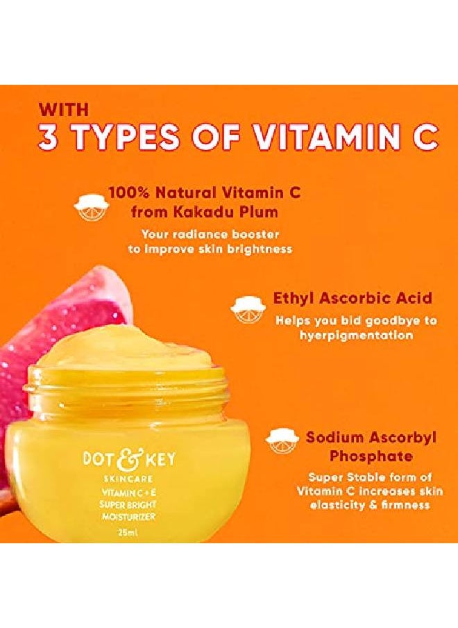 Dot & Key Vitamin C + E Super Bright Moisturizer With Kakadu Ethyl Ascorbic Acid Sodium Ascorbyl Phosphate | For All Skin Types 25Ml  - Image 4