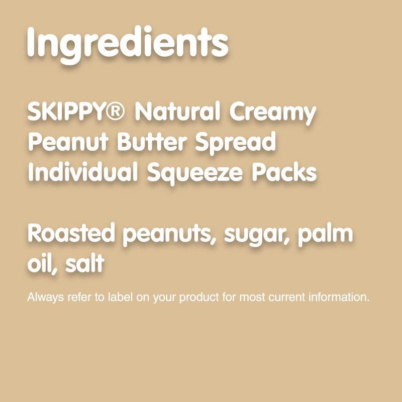 SKIPPY Natural Creamy Peanut Butter Spread - Individual Squeeze Packs, 1.15 Ounce (Pack of 8) - Image 4