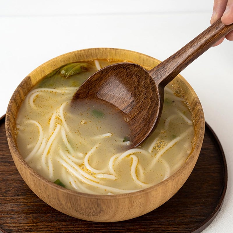 Long Handle Wooden Soup Spoon Portable Kitchen Utensil for Cooking and Serving - Image 4