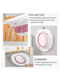 RATSAW Sitz Bath for Toilet Seat Foldable Sitz Bath for Toilet Portable Sitz Bath Basin with Flusher Steam Seat Bidet for Postpartum Care Hemorrhoids Recovery  - Image 4