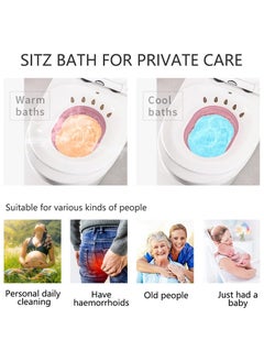 RATSAW Sitz Bath for Toilet Seat Foldable Sitz Bath for Toilet Portable Sitz Bath Basin with Flusher Steam Seat Bidet for Postpartum Care Hemorrhoids Recovery  - Image 3
