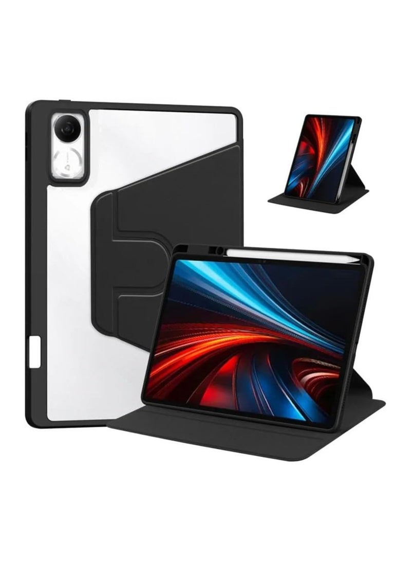 VKL Case Compatible with Honor Pad V9/ GT 11.5 Inch 2025 Tablet, Rotating Bracket Flip Cover Intelligent Protective Cover with Pen Slot and Auto Sleep/Wake-up (Black) - Image 1