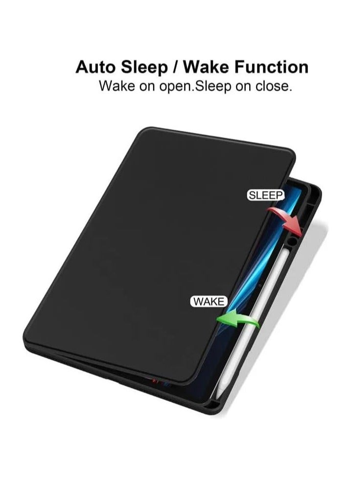 VKL Case Compatible with Honor Pad V9/ GT 11.5 Inch 2025 Tablet, Rotating Bracket Flip Cover Intelligent Protective Cover with Pen Slot and Auto Sleep/Wake-up (Black) - Image 2