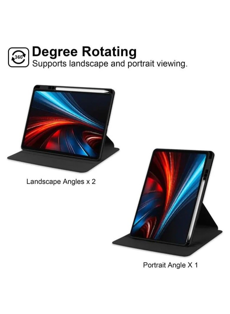 VKL Case Compatible with Honor Pad V9/ GT 11.5 Inch 2025 Tablet, Rotating Bracket Flip Cover Intelligent Protective Cover with Pen Slot and Auto Sleep/Wake-up (Black) - Image 3