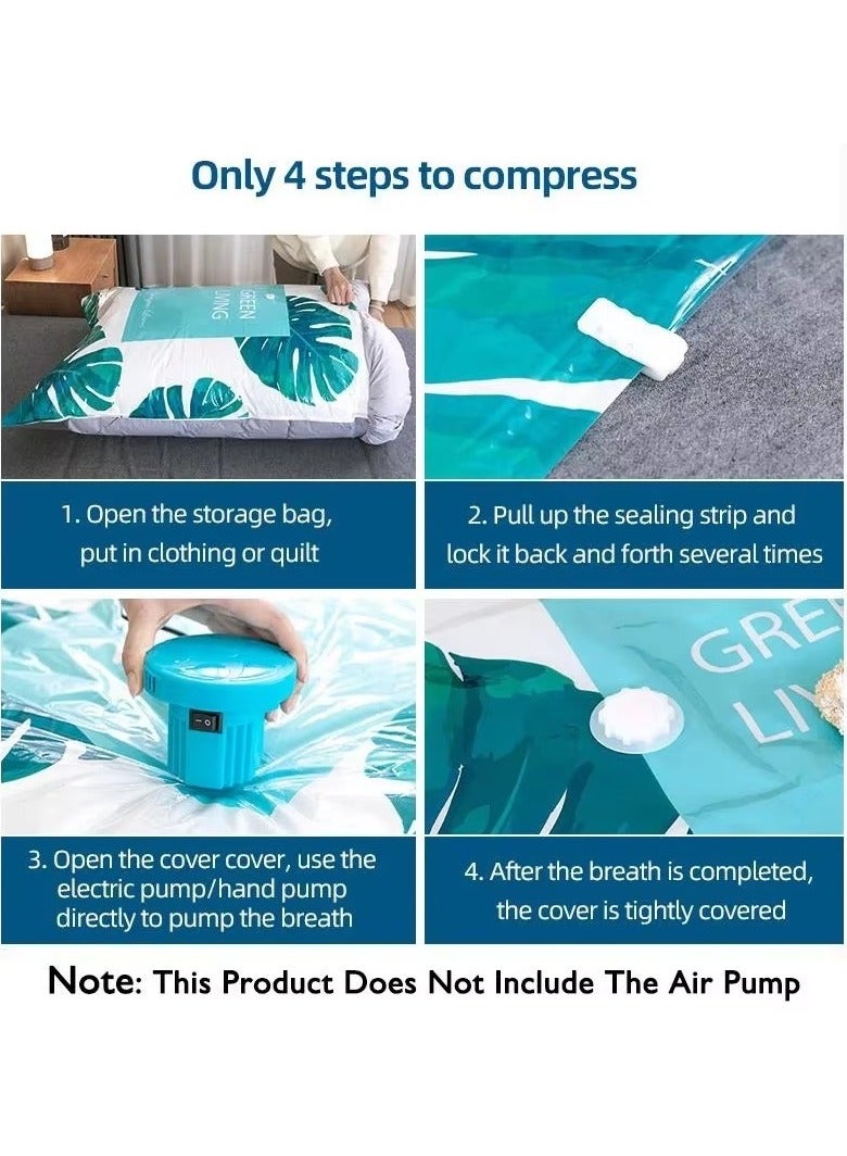 Vacuum Storage Bags with Electric Pump- Pack of  8 (2 Jumbo + 2 Large + 2 Medium + 2 Small) Reusable Compression Bags Space Saver for Packing,Clothes, Bedding, Travel)  - Image 5