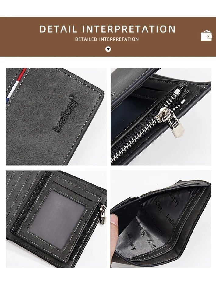 baellerry Wallet for Men, Secure Zippered Wallet with RFID Blocking, Custom Birthday Gifts for Men, Son, Grandpa, and Boyfriend, Wedding, Anniversary, Graduate--Black - Image 5