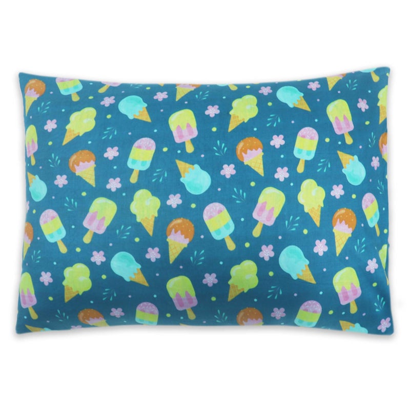 Kradyl Kroft KRADYL KROFT Toddler Pillow with 100% Cotton Removable Cover - 20 X 15 Inches | Children Pillows | Baby Pillows - Icecream Cool  - Image 1