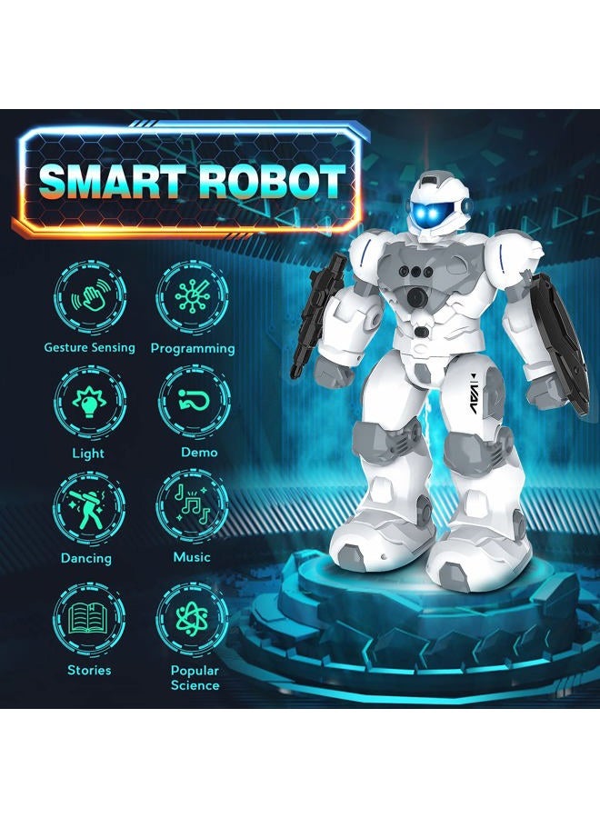 VAV Toys for 6-10 Year Old Boys Girls, Rechargeable Remote Control Robot Toy, Intelligent Programmable RC Robot with 2.4GHz Gesture Sensing, Christmas Birthday Gifts for Kids Age 6 7 8 9 10 - Image 4