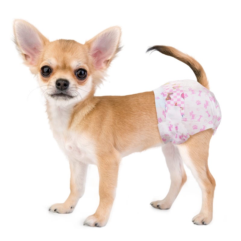 Dono Disposable Dog Diapers Female Super Absorbent Doggie Diaper RapidDry Gel Technology Puppy Diapers LeakProof Fit for Cat Doggy in Heat Excitable Urination Incontinence Training XXSmall