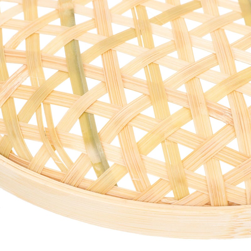 Woven Fruit Basket Round Small Storage Kitchen Serving Tray Home Use - Image 4