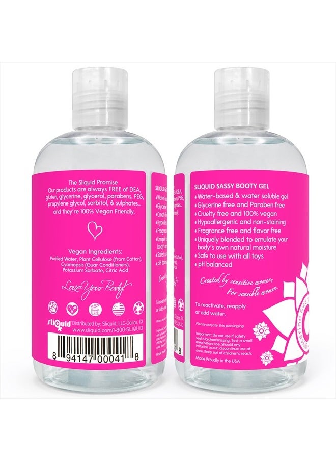 Sliquid - Sassy Water-Based Lube - Thick, Long-Lasting Gel, Natural Lube for Women/Men/Couples, Unscented, 8.5 Fl Oz - Image 1