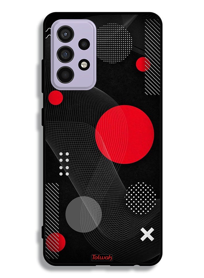 Tolwak Samsung Galaxy A52s 5G Protective Case Cover Round And Cross Shape Pattern - Image 1
