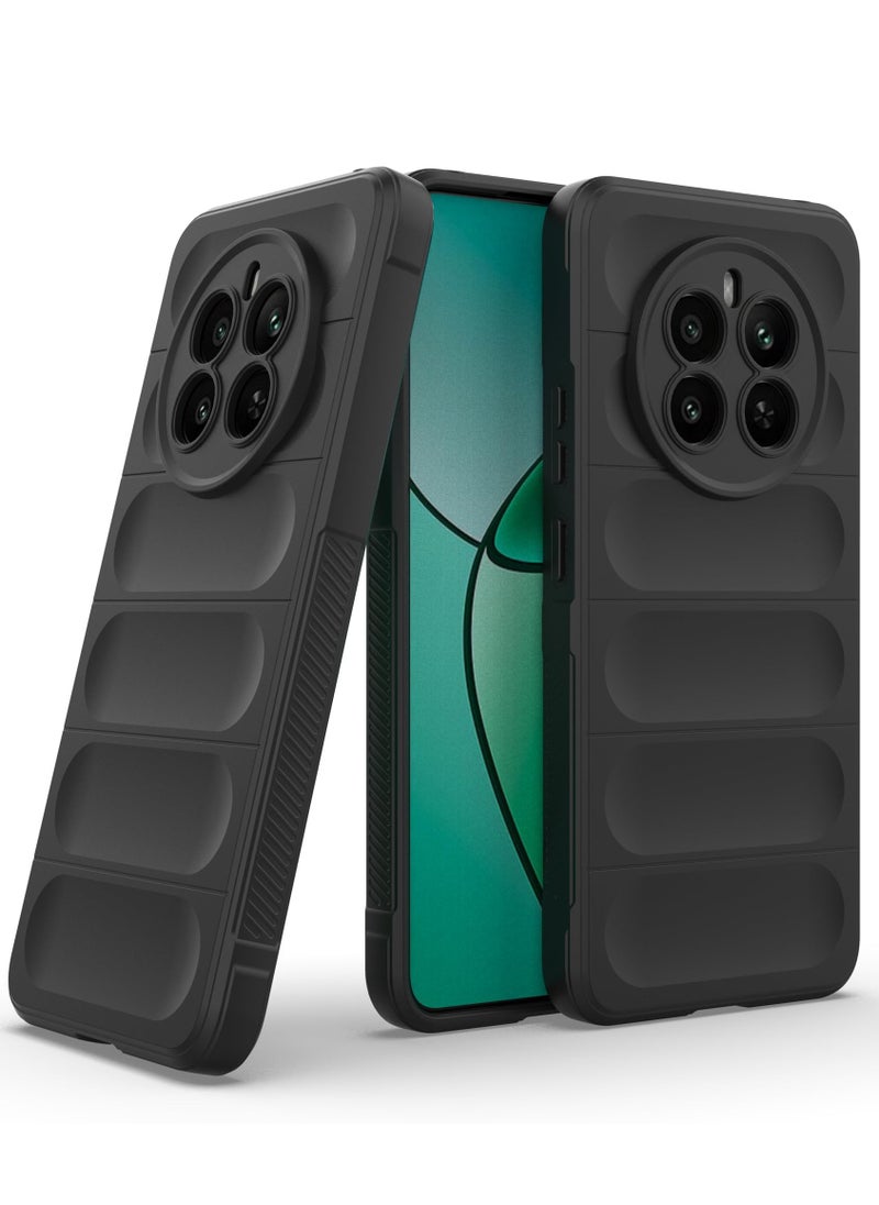 Generic - Premium Protection Back Silicone Case Compatible withRealme 12 Pro 5G/Realme 12 Pro Plus 5G/Realme P1 Pro 5G Magic Shield Shockproof Case with Camera Protection (Black) - Image 1