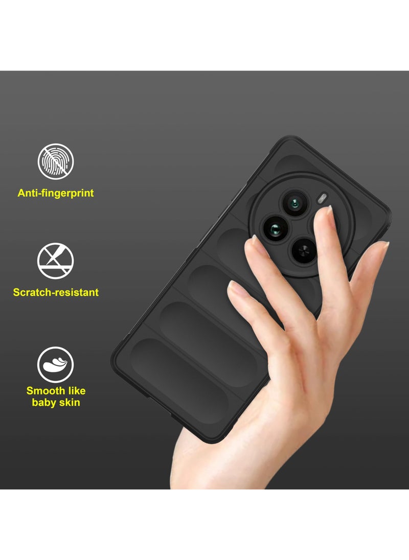 Generic - Premium Protection Back Silicone Case Compatible withRealme 12 Pro 5G/Realme 12 Pro Plus 5G/Realme P1 Pro 5G Magic Shield Shockproof Case with Camera Protection (Black) - Image 1