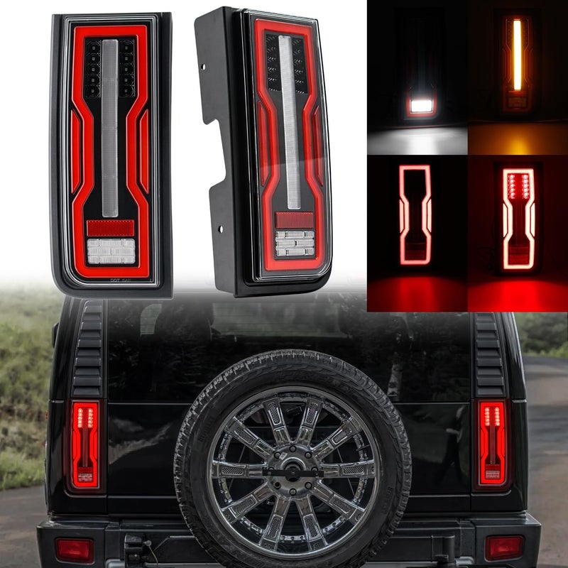 Aexploer LED Tail Lights for Hummer H2 (2003-2009) - 5 Functions - Image 1