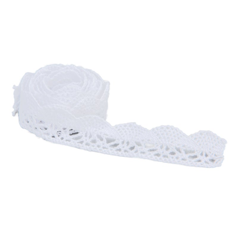 Lace Ribbon DIY Cotton Net 2cm Width 20 Yards Elegant Fabric Lace Trim for Curtain Clothes Tablecloth Gift PackageBeige - Image 2