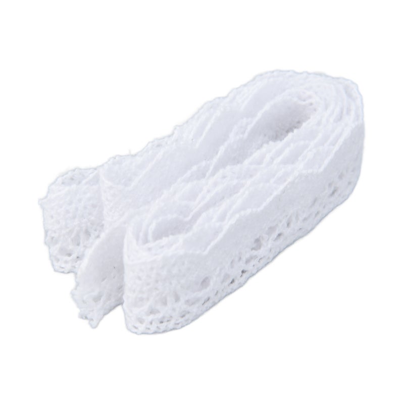 Lace Ribbon DIY Cotton Net 2cm Width 20 Yards Elegant Fabric Lace Trim for Curtain Clothes Tablecloth Gift PackageBeige - Image 4