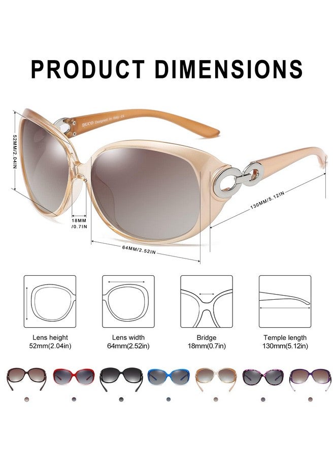 Duco Oversized Polarized Sunglasses For Women Retro Trendy Frame Vintage Ladies Shades Uv Protection 1220 - Image 3