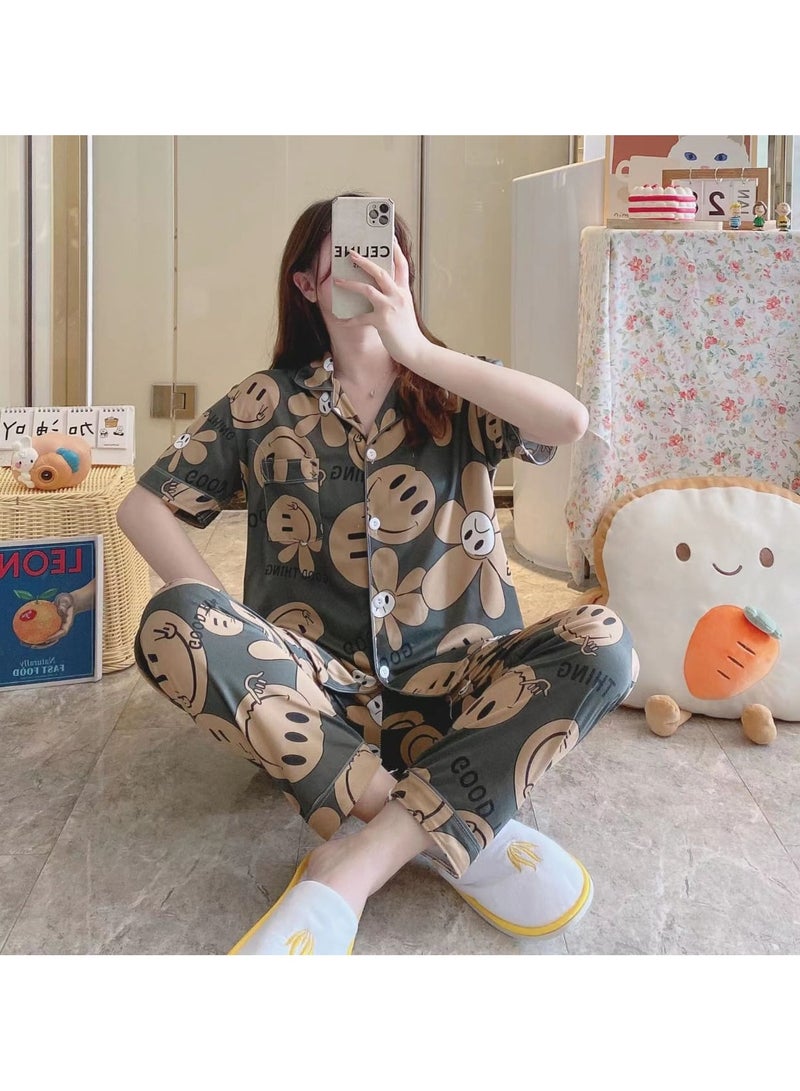 DubaiGallery Women's Pack Of 2 Top And Bottom Pyjama Set