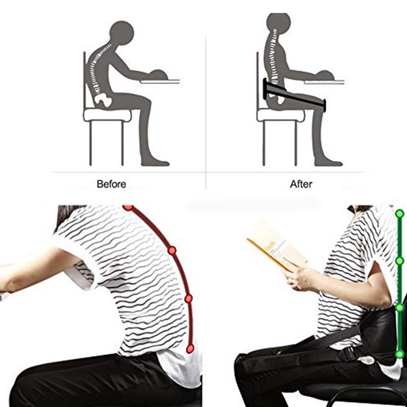 2pcs Portable back Belt Pad for Better Sitting Correcting Ergonomic Waist Protector for Lower Back - Image 5