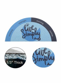 Y&D Semicircle Door Mat, Creative Half Round Area Rug Anti Slip Welcome Doormat for Front Inside Outside Entry, Outdoor Floor Mat Home Decor, Non-Woven Fabric Patio (40X80cm)  - Image 2