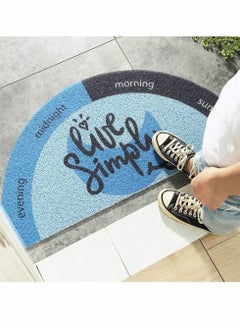 Y&D Semicircle Door Mat, Creative Half Round Area Rug Anti Slip Welcome Doormat for Front Inside Outside Entry, Outdoor Floor Mat Home Decor, Non-Woven Fabric Patio (40X80cm)  - Image 1