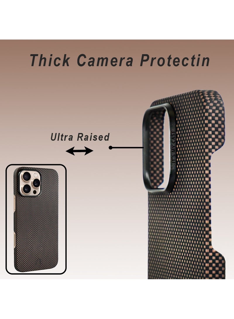 A-Case Series Desen Built-in Powerful Magnet Made of Aramid Fiber, High Quality, Light as a Feather, Thick Camera Protection Compatible with iPhone 16 Pro Max - Blue - Image 3