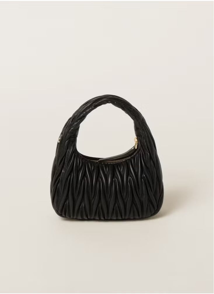 Miu Miu miu miu Wander Quilted Nappa Leather Hobo Bag for Women – Luxury Crossbody Shoulder Trend UAE 2025  - Image 3