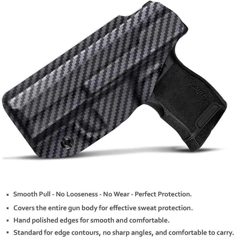 POLE.CRAFT Sig P365 Holster IWB Kydex Custom Fit: Sig Sauer P365 / P365 SAS / P365 X Pistol - Inside Waistband - Adj. Cant Retention - Image 2