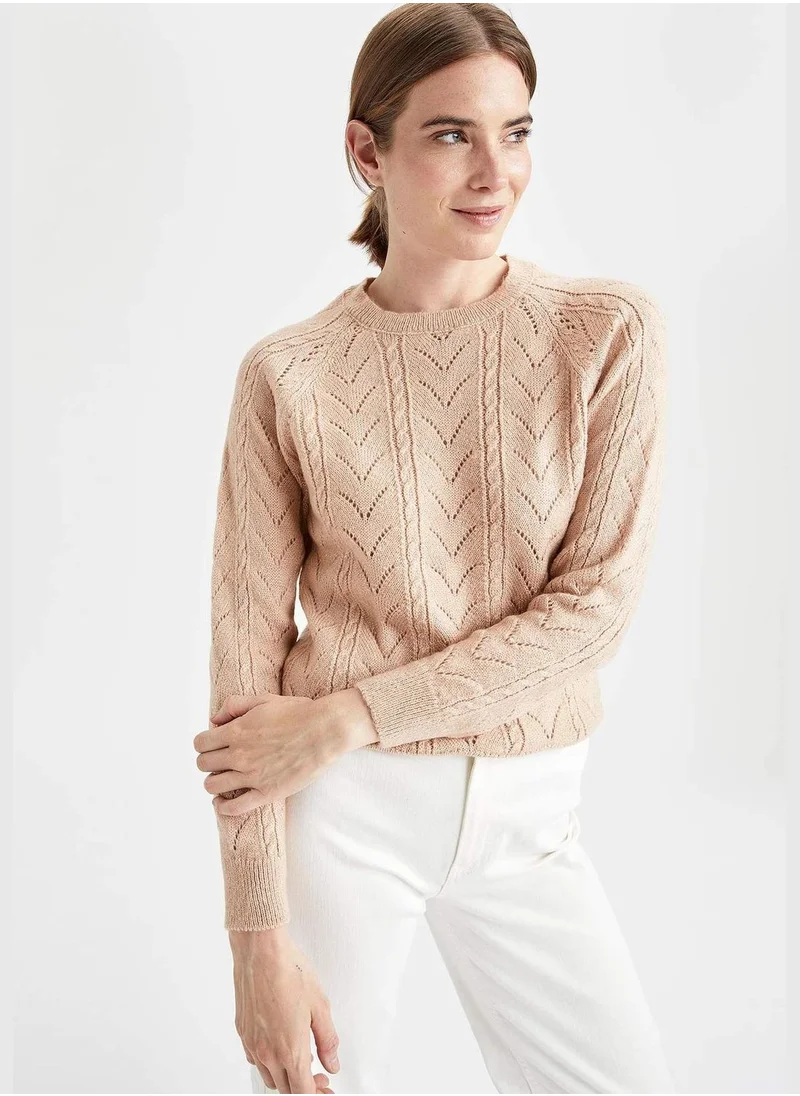 DeFacto Relax Fit Long Sleeve Woven Jumper