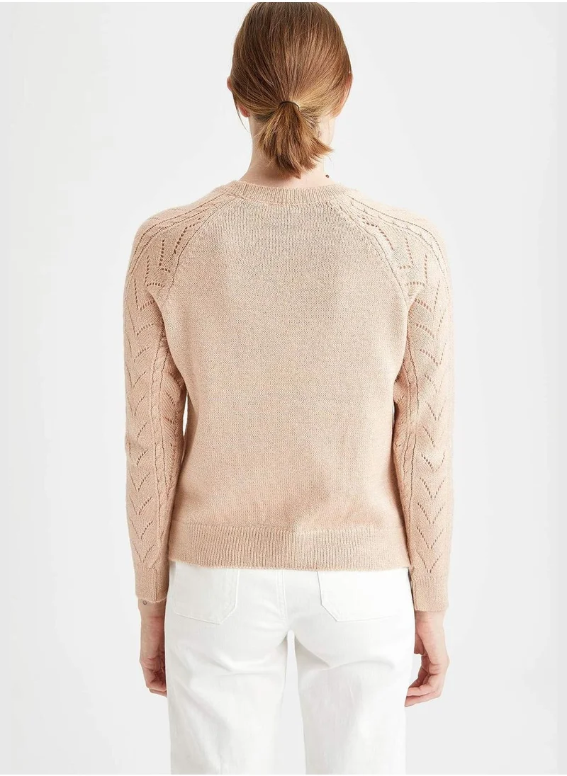 DeFacto Relax Fit Long Sleeve Woven Jumper