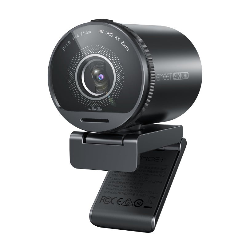 EMEET SmartCam S800 4K Webcam for Streaming 12 Sensor Supports HDR PDAFTOF Dualautofocus 1080P60fps 2 NoiseCancelling Mics 4073 FOV Perfect for Live Streaming Online Meetings - Image 2
